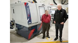 Pat McCluskey (left) and Pat Boland with ANCA technology. Pat McCluskey (left) and Pat Boland with ANCA technology.