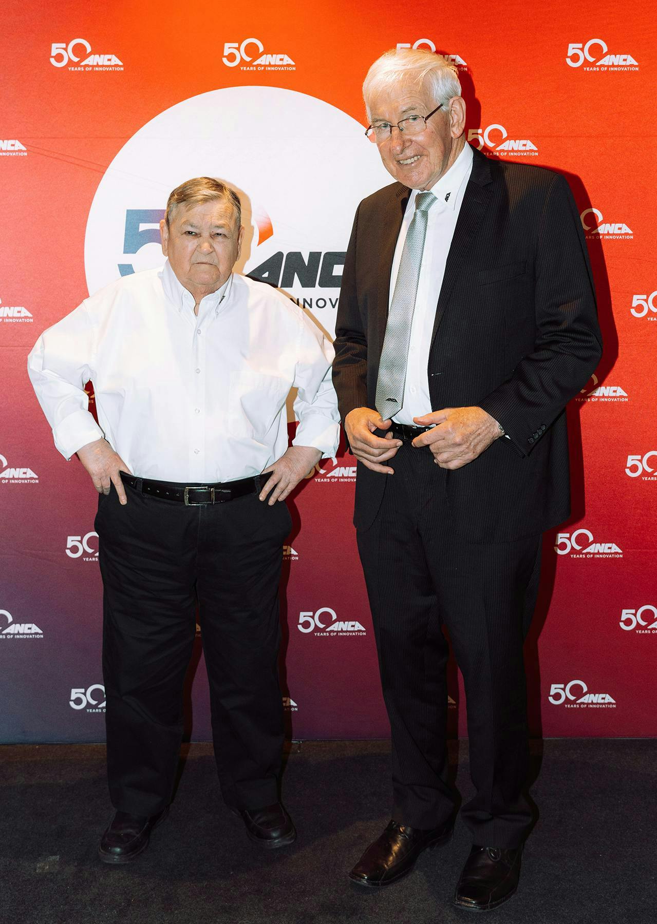 Figure 1: Pat McCluskey (left) and Pat Boland celebrate ANCA's 50 years of innovation. Figure 1: Pat McCluskey (left) and Pat Boland celebrate ANCA's 50 years of innovation.