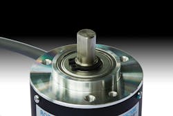 Closeup of rotary encoder on gradient background Closeup of rotary encoder on gradient background