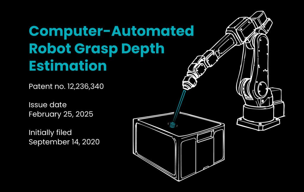 Computer-automated robot grasp depth estimation