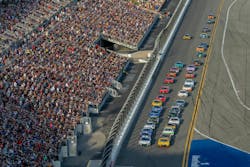 ROSS CHASTAIN races down the front stretch during the Daytona 500 at the Daytona International Speedway in Daytona Beach ROSS CHASTAIN races down the front stretch during the Daytona 500 at the Daytona International Speedway in Daytona Beach