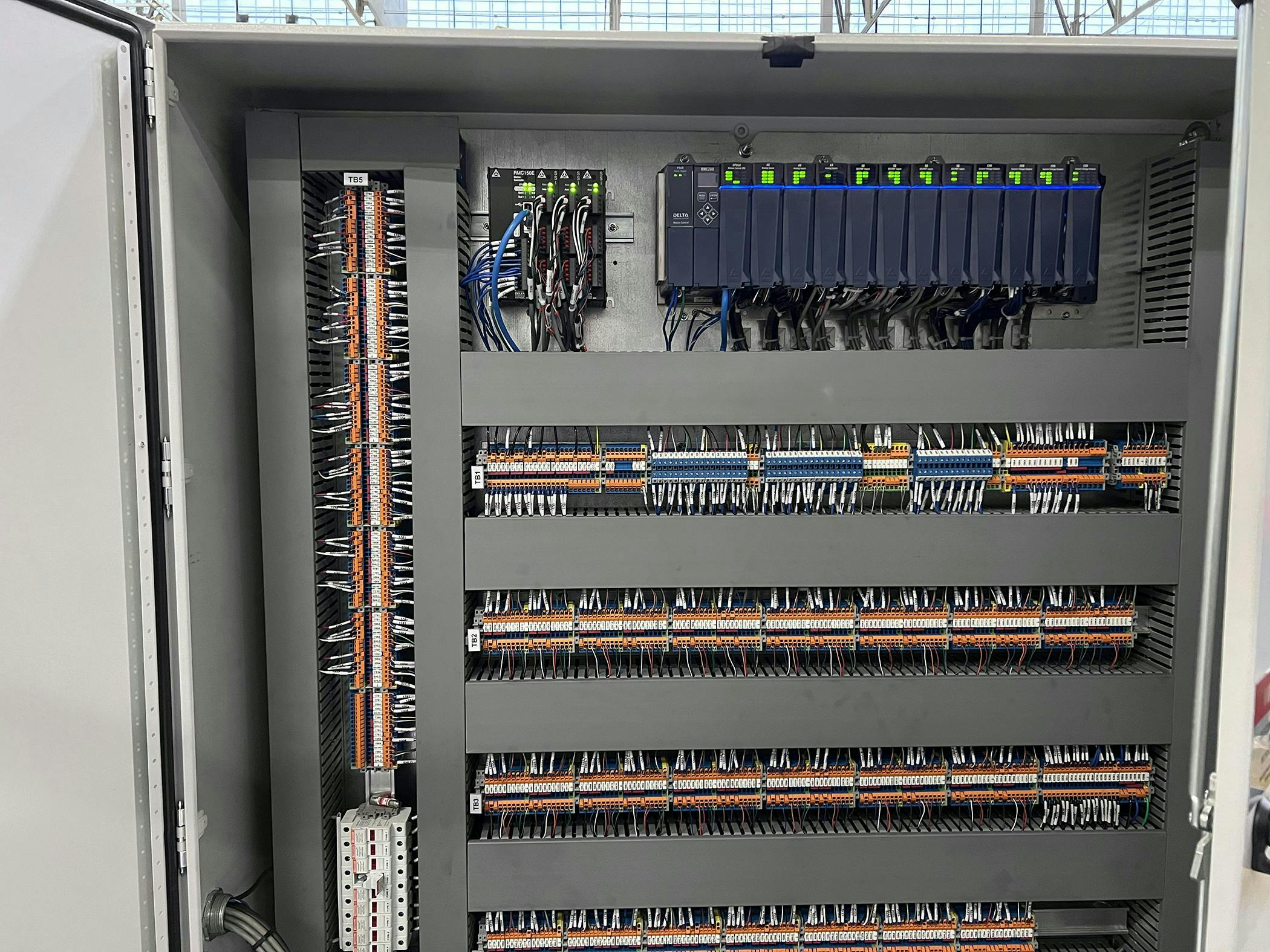 Figure 3: With the motion control system installed, the first order of business was to tune the press’s 53 axes across the RMC200 and accompanying RMC150 controllers.