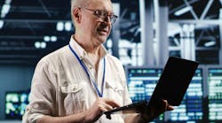 Proactive professional navigating network of server hardware in industrial hub Proactive professional navigating network of server hardware in industrial hub