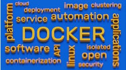 Docker platform word cloud 3d illustration Docker platform word cloud 3d illustration