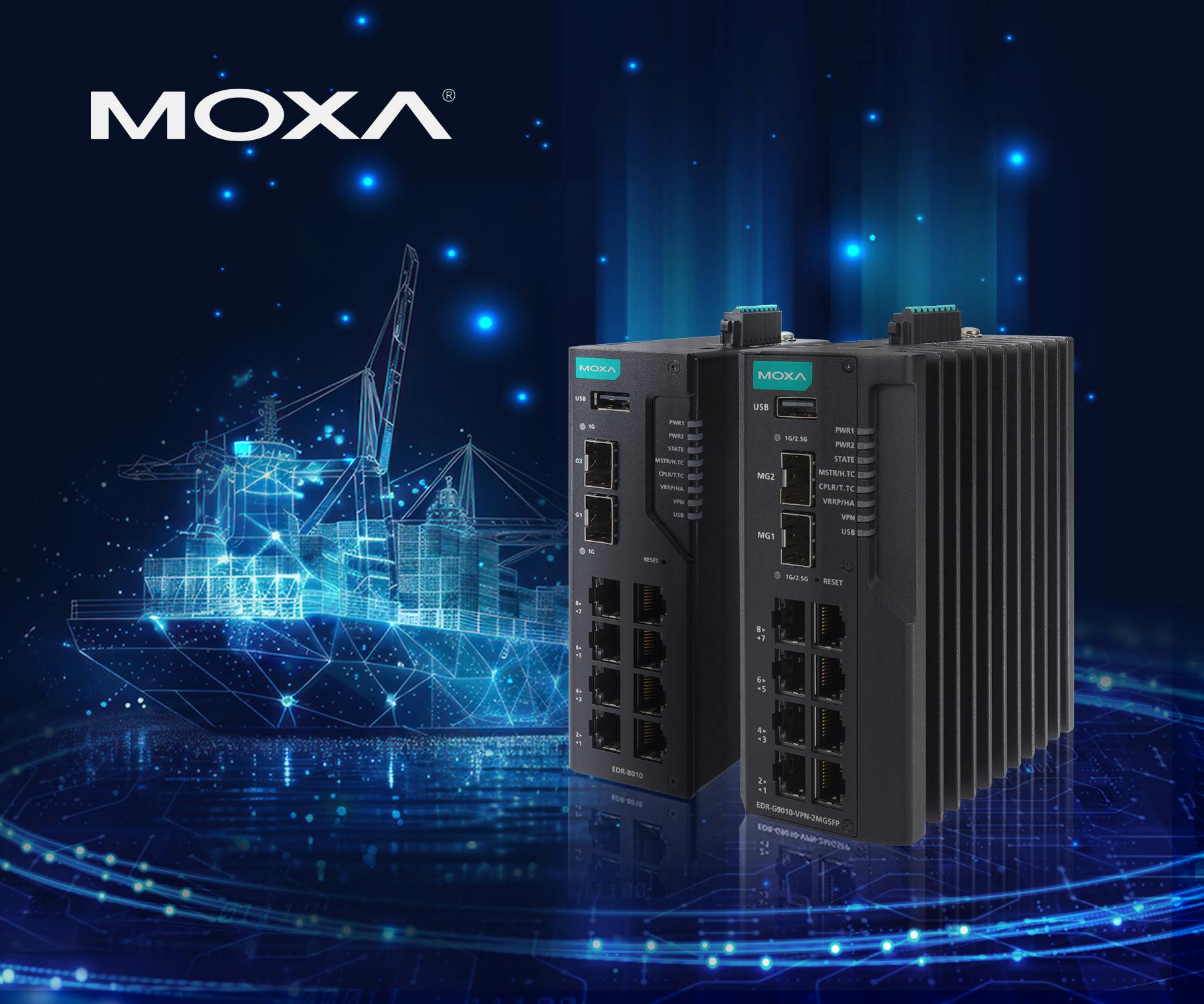 Moxa EDR-G9010 and EDR-8010 series industrial routers