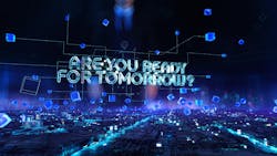 Are You Ready For Tomorrow - businessman working with virtual reality at office. Are You Ready For Tomorrow - businessman working with virtual reality at office.