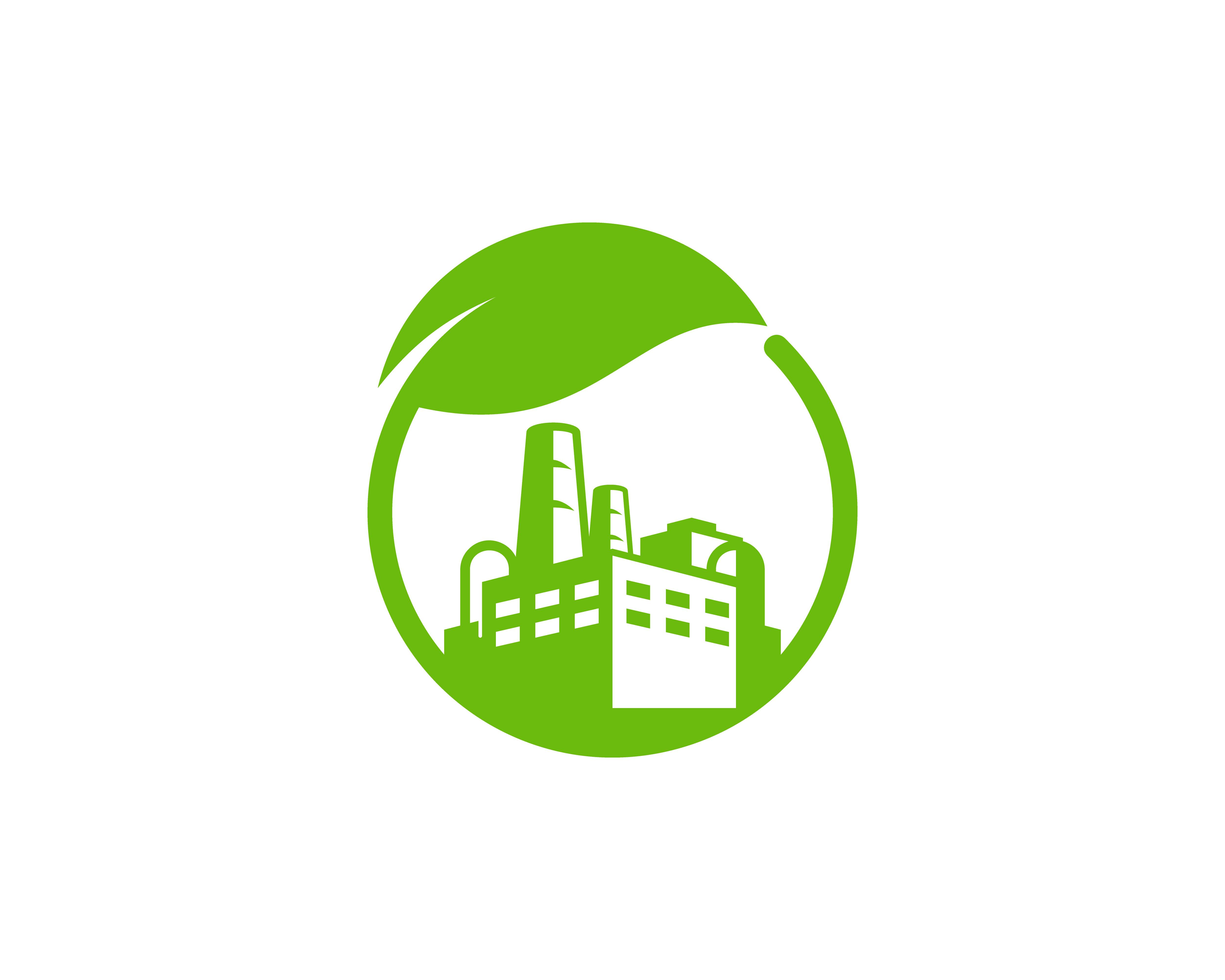 Eco Factory Icon Logo Design Element