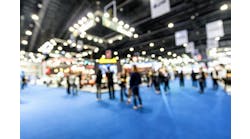 Abstract blurred defocused trade event exhibition background Abstract blurred defocused trade event exhibition background