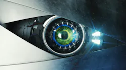 Green cyber eye
