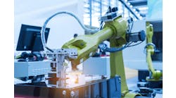 Robotic machine vision system in factory Robotic machine vision system in factory