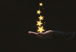 Hand holding stars Hand holding stars