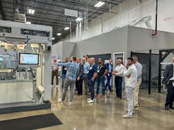 An executive group tours B&R's office in Alpharetta, Georgia, visiting the Innovation Space. An executive group tours B&R's office in Alpharetta, Georgia, visiting the Innovation Space.