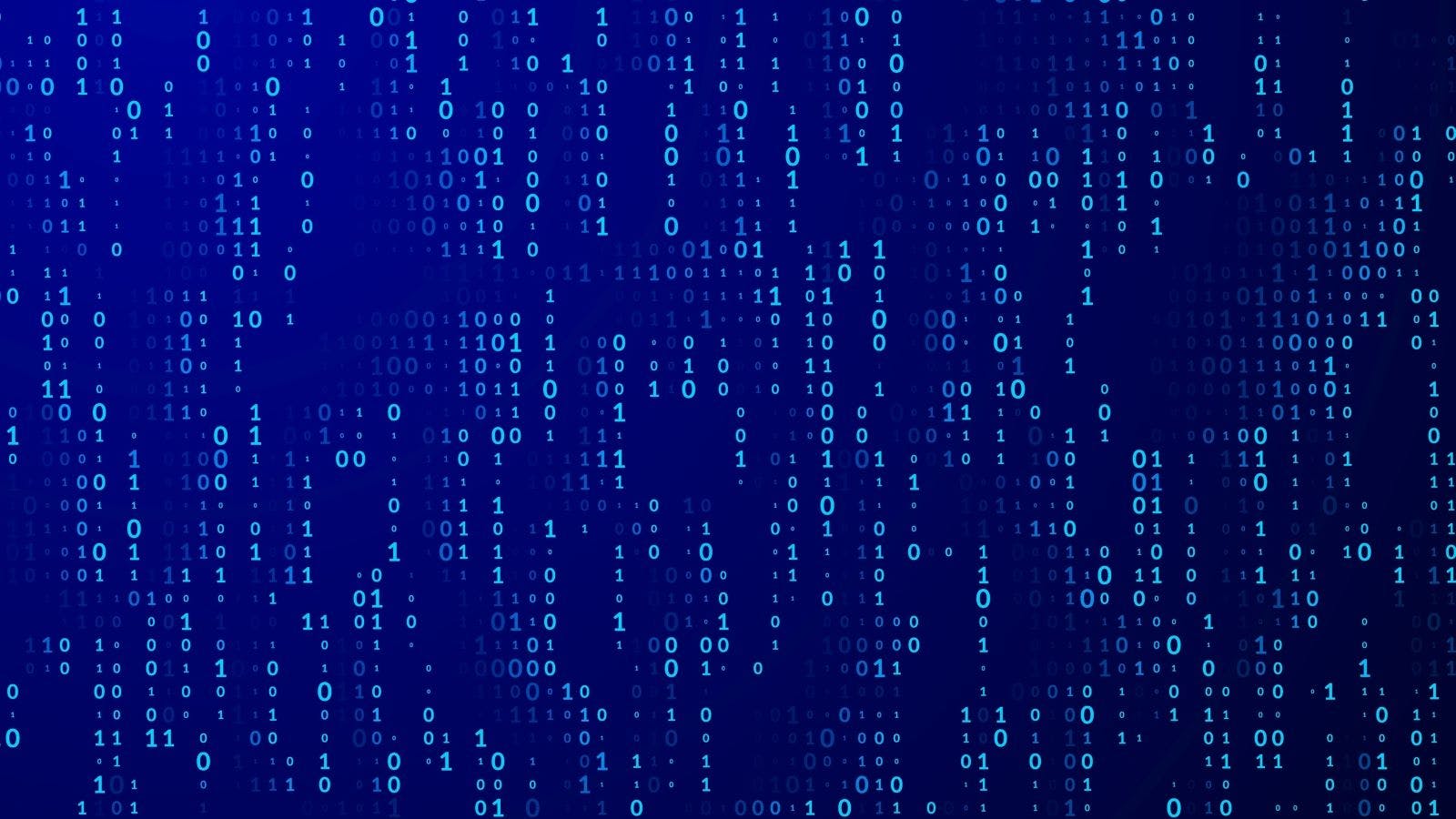 Abstract Blue Binary Software Programming Code Background