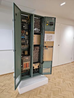 Figure 2: In 1975, ABB launched the Strömberg Asynchronous Motor Inverter (SAMI), a low-voltage drive capable of precisely regulating the speed of an ac induction motor. Figure 2: In 1975, ABB launched the Strömberg Asynchronous Motor Inverter (SAMI), a low-voltage drive capable of precisely regulating the speed of an ac induction motor.