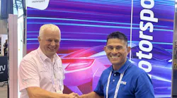 Alan Pickering (left) and Anthony D. Morrow at Fabtech in Chicago.