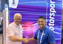 Alan Pickering (left) and Anthony D. Morrow at Fabtech in Chicago. Alan Pickering (left) and Anthony D. Morrow at Fabtech in Chicago.