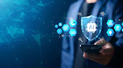 AI in Cybersecurity concept. data protection, enterprise cybersecurity and malware defense.