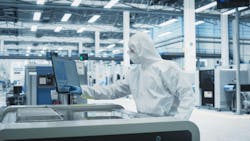 Printed Circuit Board Production At Electronics Factory Printed Circuit Board Production At Electronics Factory