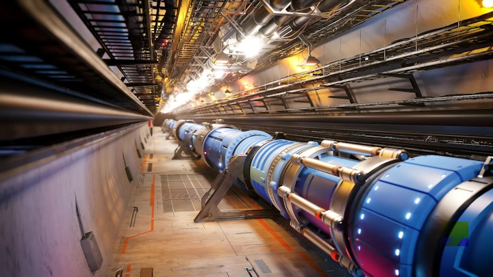 Artistic representation of the tunnel for the future circular collider.