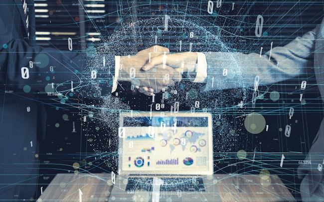 Global business concept for artificial intelligence driving mergers and acquisitions