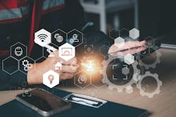 Engineering services concept. Electrical engineer use computer laptop checking and analysis data of power plant station project, internet system network, electric, energy, robotic. Engineering services concept. Electrical engineer use computer laptop checking and analysis data of power plant station project, internet system network, electric, energy, robotic.