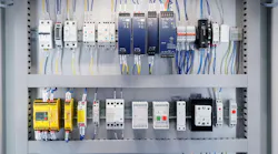 Electric control panel open enclosure for automatic circuit system, electrical voltage, industrial electric.