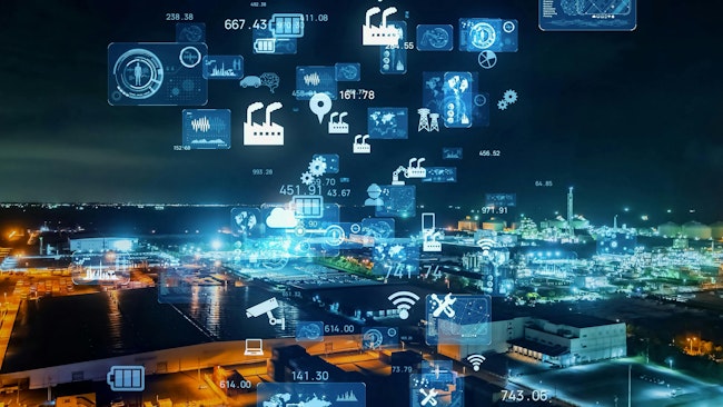 Industrial technology concept. Smart factory. Logistics.