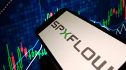 SPX Flow company logo displayed on mobile phone