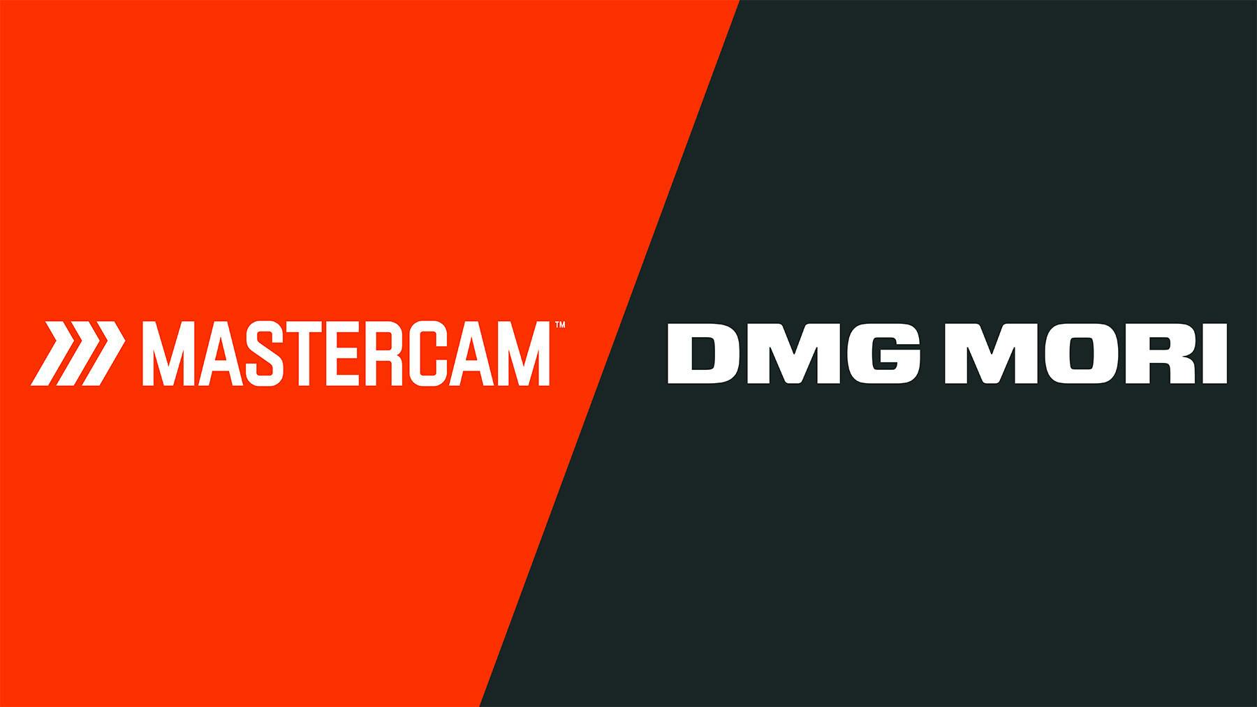 Mastercam and DMG MORI combination logo