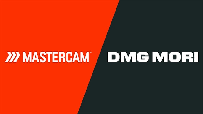 Mastercam and DMG MORI combination logo