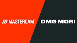 Mastercam and DMG MORI combination logo Mastercam and DMG MORI combination logo