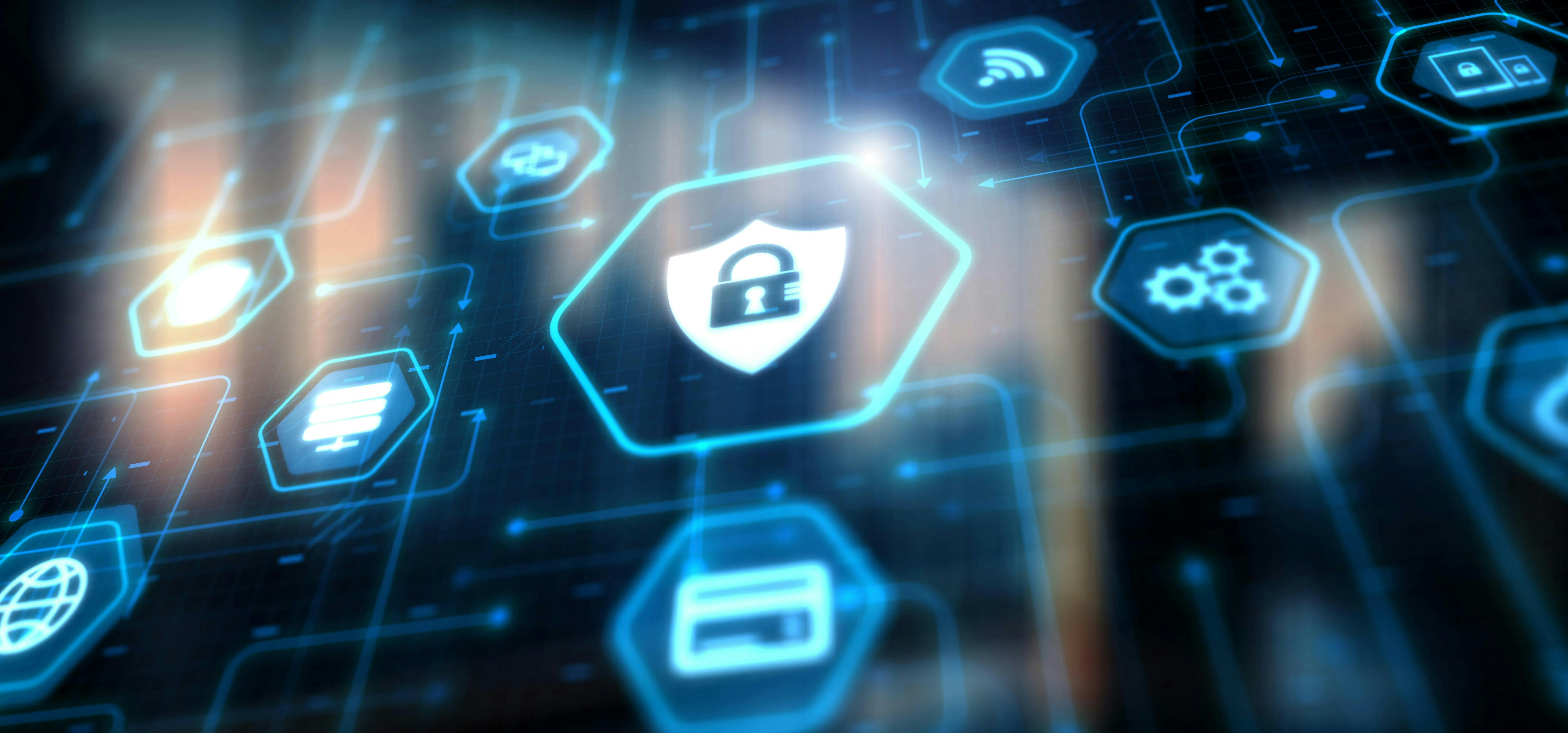 Cybersecurity concept. Data protection internet access cybersecurity.