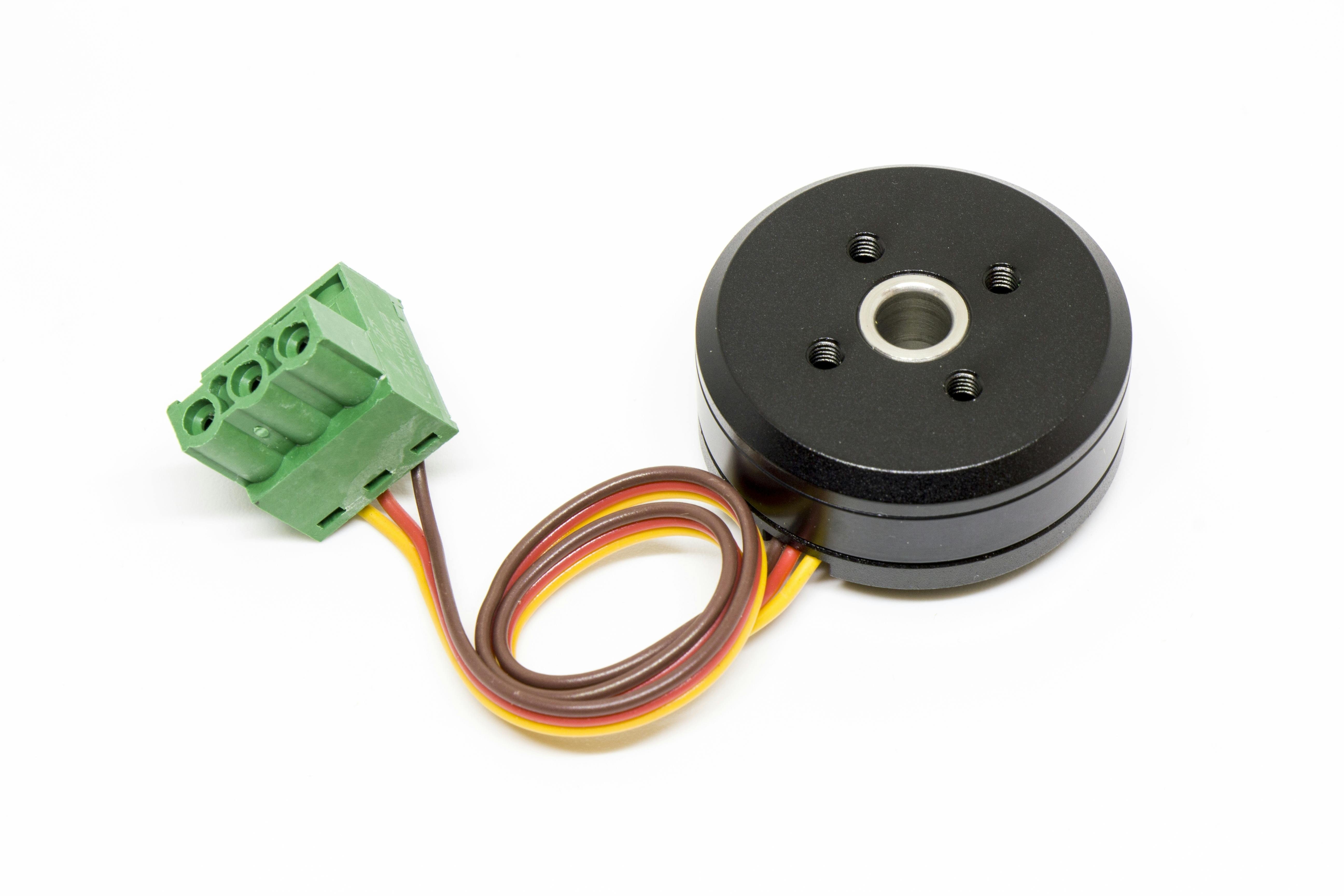 Brushless DC motor with integrated encoder and industrial-grade wiring, featuring a robust design for robotics, automation, and precision motion control applications