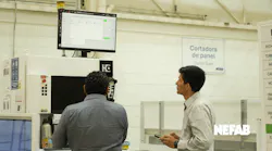 Engineers at Nefab’s Guadalajara facility monitor production equipment used to manufacture engineered packaging for high-value industrial equipment.
