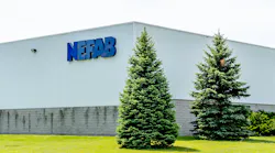 Sign of Nefab on the building in Peterborough, Ontario, Canada. Nefab is a Canadian company manufactures wooden shipping storage boxes. Sign of Nefab on the building in Peterborough, Ontario, Canada. Nefab is a Canadian company manufactures wooden shipping storage boxes.
