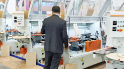 Single sided automatic edge banders on factory