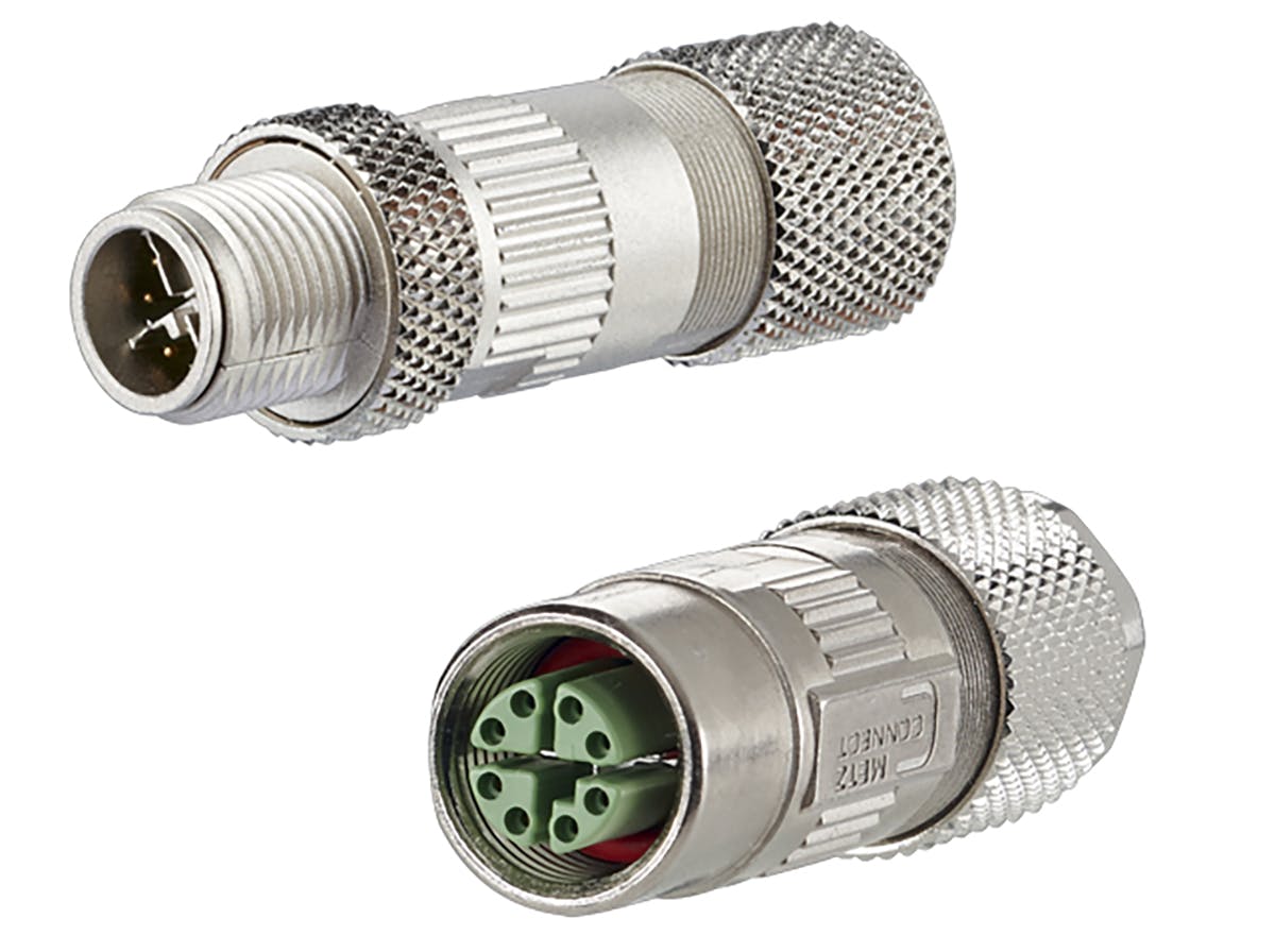 Metz M12 X-code field-installable jacks and plugs