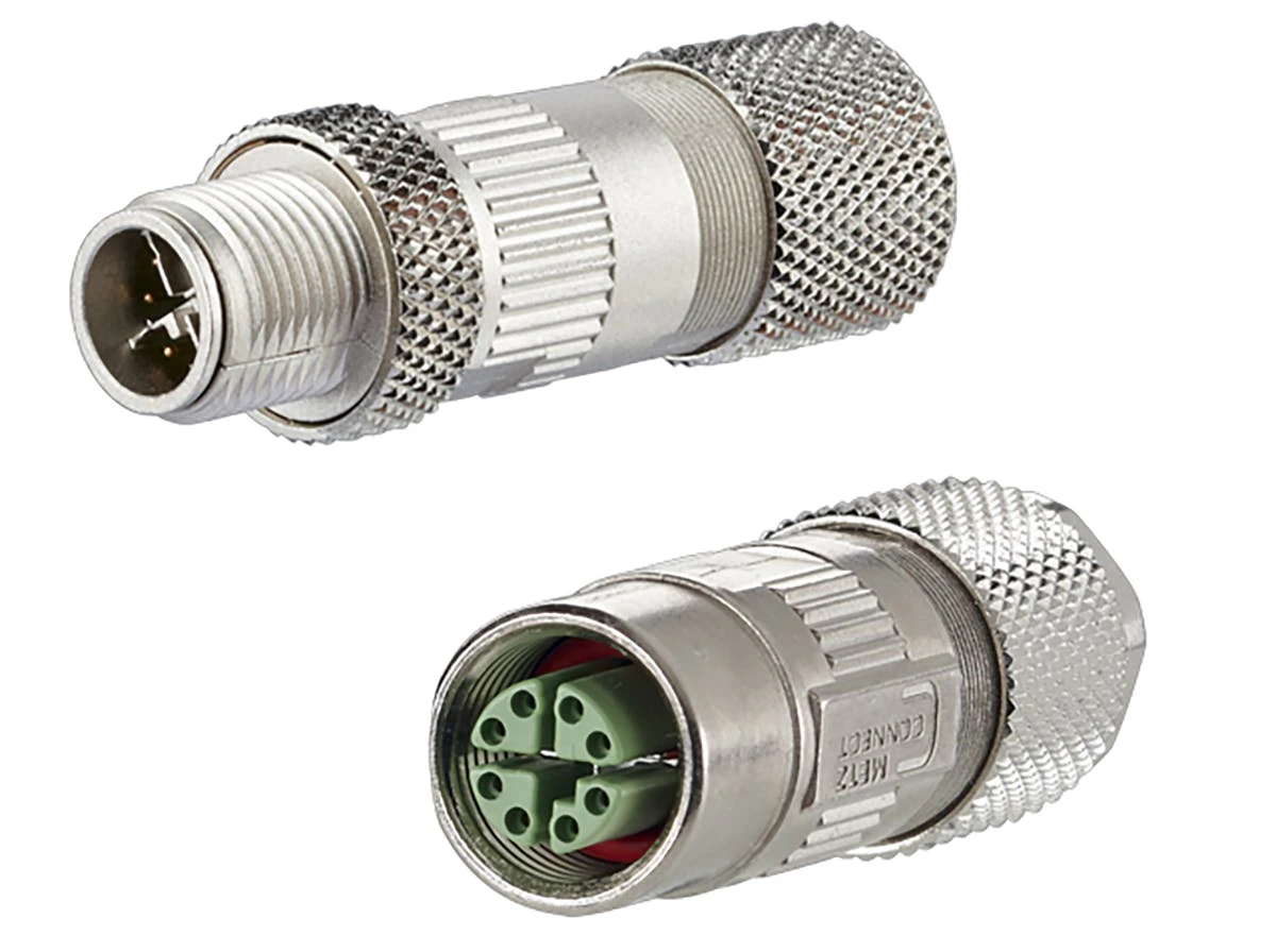 Metz M12 X-code field-installable jacks and plugs