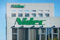 Nidec Corporation logo, a Japanese manufacturer and distributor of electric motors. Nidec Corporation logo, a Japanese manufacturer and distributor of electric motors.
