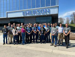 Industry officials posing outside Emerson's facility at North American Profinet Plugfest Industry officials posing outside Emerson's facility at North American Profinet Plugfest