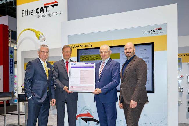 UL Solutions and EtherCAT Technology Group members with certification