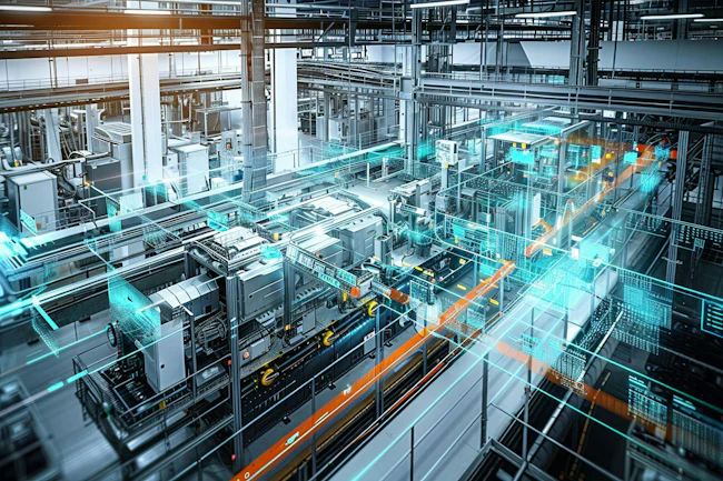 networked. communications in a factory