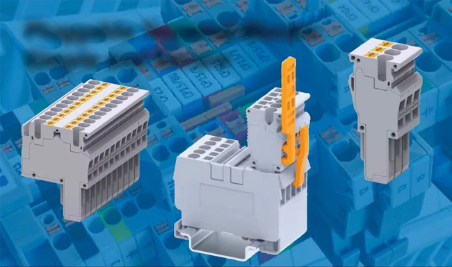 Plug-in terminal block interfaces allow wiring assemblies to be disconnected and reconnected more efficiently during installation and maintenance.