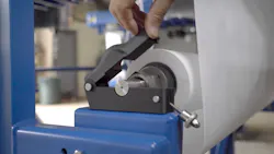Figure 1: A 3D-printed bracket on an Air & Liquid Systems machine. The company now prints parts that previously required ordered plates, drilling, machining and welded assembly, replacing multi-step fabrication with single-operation prints. Figure 1: A 3D-printed bracket on an Air & Liquid Systems machine. The company now prints parts that previously required ordered plates, drilling, machining and welded assembly, replacing multi-step fabrication with single-operation prints.