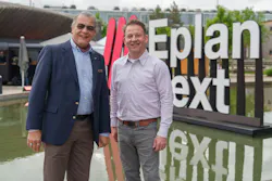 Dr. Grant Richards (right), assistant professor of practice at the Department of Engineering Technology at Purdue University, spoke with Contributing Editor Alix Paultre during Eplan Next26. image Dr. Grant Richards (right), assistant professor of practice at the Department of Engineering Technology at Purdue University, spoke with Contributing Editor Alix Paultre during Eplan Next26.