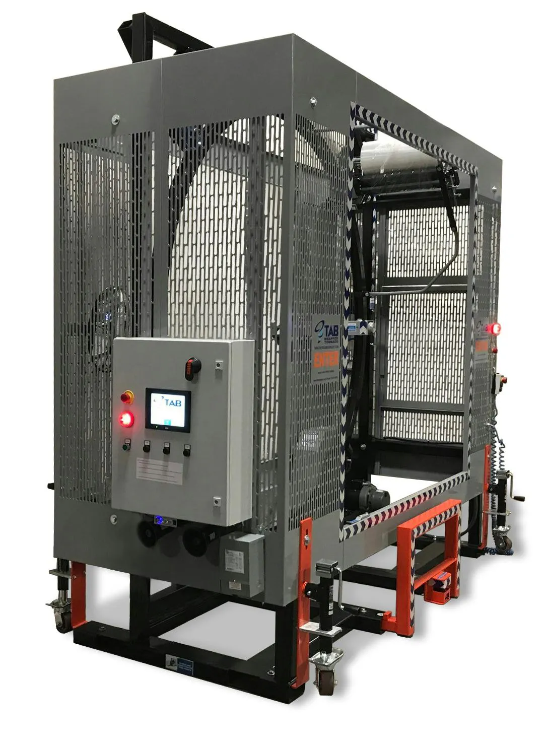 Figure 2: The TAB Wrapper Tornado orbital wrapper is a scalable solution offered with multiple levels of intelligence and integrated with IDEC safety controls, supporting applications with machine safety ratings up to Category 4 and Performance Level (PL) e.