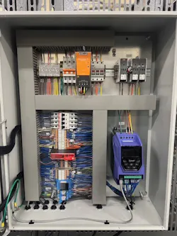 Figure 3: The safety systems are managed by the FS1B safety controller from IDEC, which utilizes pre-certified logic circuits to significantly reduce system complexity and eliminate the need for third-party safety software validation. Some models use the IDEC FC6A MicroSmart PLC, the HG3G HMI and the SE2L safety laser scanner. Figure 3: The safety systems are managed by the FS1B safety controller from IDEC, which utilizes pre-certified logic circuits to significantly reduce system complexity and eliminate the need for third-party safety software validation. Some models use the IDEC FC6A MicroSmart PLC, the HG3G HMI and the SE2L safety laser scanner.