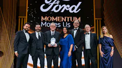 ABB Robotics team being recognized at a ceremony as a 2026 Ford Supplier of the Year
