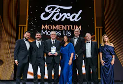 ABB Robotics team being recognized at a ceremony as a 2026 Ford Supplier of the Year