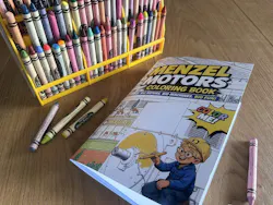 Figure 2: Children as young as preschool age can explore how large industrial motors are built via a fun activity like coloring.